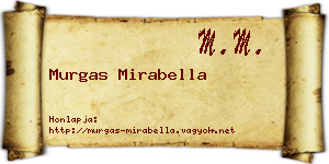 Murgas Mirabella névjegykártya